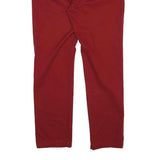 TED BAKER Mens Cotton Red Regular Straight Trousers W34 L33 Stylish Comfortable
