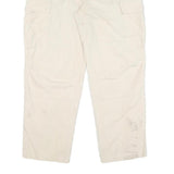 CARHARTT Mens Beige Cotton Blend Relaxed Cargo Trousers W34 L26 Utility Workwear