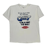 Single Stitch Attitude Delta T-Shirt - XL White Cotton