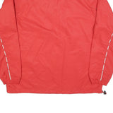 ADIDAS Mens Red Lightweight Button Jacket L Polyester Blend Sportswear MLB