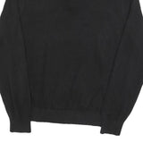 TOMMY HILFIGER Mens Black Pullover Plain V-Neck Basic Knit XL Cotton Jumper