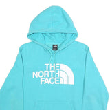 THE NORTH FACE Mens Blue Pullover Hoodie L Icon Logo Cotton Blend Casual