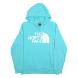 THE NORTH FACE Mens Blue Pullover Hoodie L Icon Logo Cotton Blend Casual