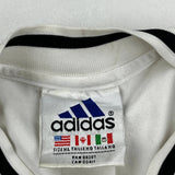 Adidas Striped Football Shirt - XL Black Polyester