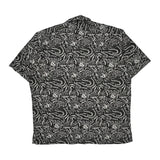 Clayton Polo By Ralph Lauren Graphic Short Sleeve Shirt - Large Black Cotton
