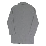 PULL&BEAR Womens Black & White Check Tailored Blazer S Polyester Blend Woven