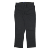 DICKIES Mens Cotton Blend Black Regular Fit Straight Leg Trousers W32 L30