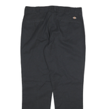 DICKIES Mens Cotton Blend Black Regular Fit Straight Leg Trousers W32 L30