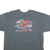 GILDAN Mens Grey 2XL Graphic T-Shirt Short Sleeve Crew Neck Racing Logo Print