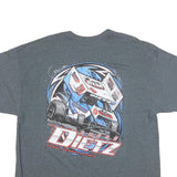 GILDAN Mens Grey 2XL Graphic T-Shirt Short Sleeve Crew Neck Racing Logo Print