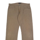 TOMMY HILFIGER Mens Cotton Beige Relaxed Straight Trousers W36 L32 Casual