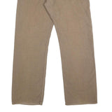 TOMMY HILFIGER Mens Cotton Beige Relaxed Straight Trousers W36 L32 Casual