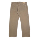 TOMMY HILFIGER Mens Cotton Beige Relaxed Straight Trousers W36 L32 Casual