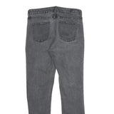 CALVIN KLEIN JEANS Womens Slim Black Denim Dark Zip W30 L30 Stylish Casual