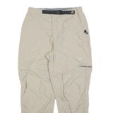 Womens Beige Polyester Blend Regular Fit Zip Trousers W28 L30 Outdoor Casual