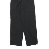 DICKIES Womens Black Relaxed Cargo Trousers W22 L28 Casual Cotton Blend Zip