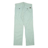 TIMBERLAND Mens Regular Fit Blue Cotton Blend Trousers W33 L29 Casual Zip