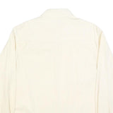 NORWISS Mens Cream Button Shirt S Cotton Blend Casual Long Sleeve