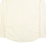 NORWISS Mens Cream Button Shirt S Cotton Blend Casual Long Sleeve