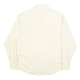 NORWISS Mens Cream Button Shirt S Cotton Blend Casual Long Sleeve