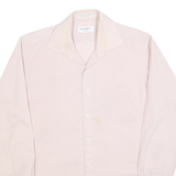 YVES SAINT LAURENT Mens Pale Pink Shirt M Button Collar Polyester Blend