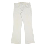 LEVI'S 518 Womens White Regular Bootcut Denim Jeans W29 L30 Cotton Blend Zip