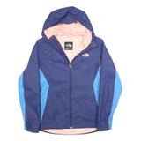 THE NORTH FACE Womens Navy Blue & Light Blue Outdoor Jacket M Polyester Zip