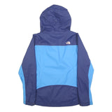 THE NORTH FACE Womens Navy Blue & Light Blue Outdoor Jacket M Polyester Zip