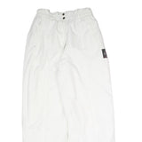 ETIREL Womens White Relaxed Regular Leg Trousers W27 L30 Casual Polyester Blend