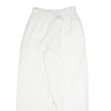 ETIREL Womens White Relaxed Regular Leg Trousers W27 L30 Casual Polyester Blend