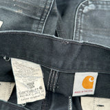 Made In USA Carhartt Double Knee Carpenter Pants - 29W 30L Black Cotton