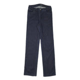 ARMANI JEANS Womens Dark Blue Regular Straight Denim W27 L32 Designer Zip Jeans