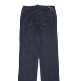 ARMANI JEANS Womens Dark Blue Regular Straight Denim W27 L32 Designer Zip Jeans