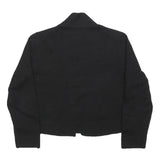 CALVIN KLEIN Womens Black Plain Pullover Crew Neck Basic Knit Jumper M Polyester