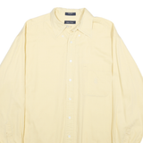 NAUTICA Mens Yellow Cotton Shirt L Classic Fit Casual Button Down Long Sleeve