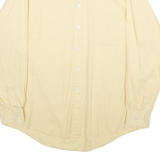 NAUTICA Mens Yellow Cotton Shirt L Classic Fit Casual Button Down Long Sleeve
