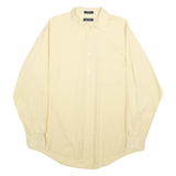 NAUTICA Mens Yellow Cotton Shirt L Classic Fit Casual Button Down Long Sleeve