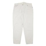 LEVI'S Womens 550 Tapered Relaxed White Denim W36 L30 Cotton Blend Zip Jeans