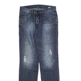 CALVIN KLEIN JEANS Mens Blue Regular Straight Denim Light W32 L32 Distressed