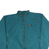 CHLOROPHYLLE Womens Blue Polyester Blend Zip Fleece Jacket L Casual Outerwear