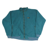 CHLOROPHYLLE Womens Blue Polyester Blend Zip Fleece Jacket L Casual Outerwear