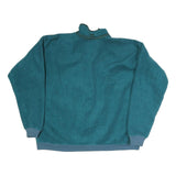 CHLOROPHYLLE Womens Blue Polyester Blend Zip Fleece Jacket L Casual Outerwear