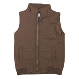 BACK IN THE SADDLE Womens Brown Jacket S Polyester Blend Plain Zip Up Winter