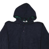 MATA PRO Womens Navy Blue Pullover Hoodie XL Button Detail Casual Wear
