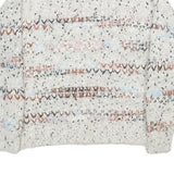 MAURICES Womens Cream Patterned Pullover Jumper Chunky Knit L Comfortable Cozy