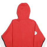 ADIDAS Mens Red Contrast Panel Cotton Blend Hoodie XS Sports Casual