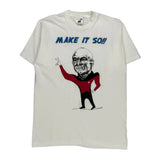 Single Stitch Make It So!! Fruit Of The Loom Graphic T-Shirt - Medium White Cotton