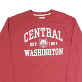LEAGUE Mens Red Central Washington Crew Neck XL Cotton Pullover Sweatshirt