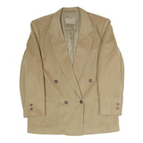 BOGNER Womens Beige Button Jacket L Polyester Blend Classic Tailored Plain