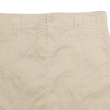 OLD NAVY Womens Beige Cotton Straight Short Skirt Size M Casual Pocket Detail